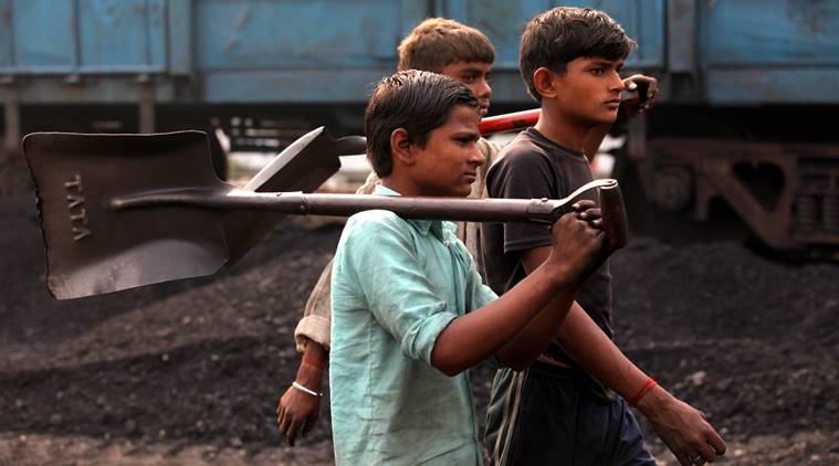 Child labourers return home after a day's work at the Katra railway station, Gonda, UP (Photo:Ravi Kanojia)