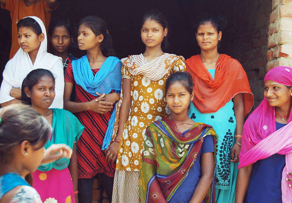Girls in Madhubani - Leher NGO in India