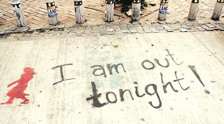 The graffiti outside the north campus of Delhi University. Photo Courtesy- Indian Express. youth