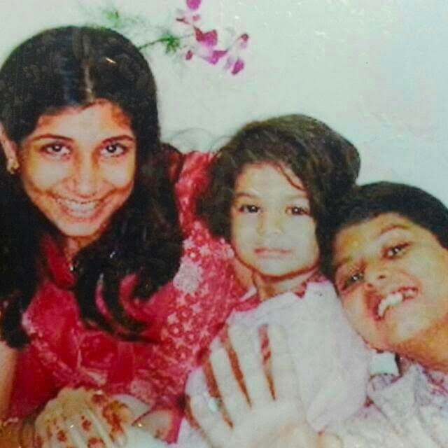 Family picture with her mother