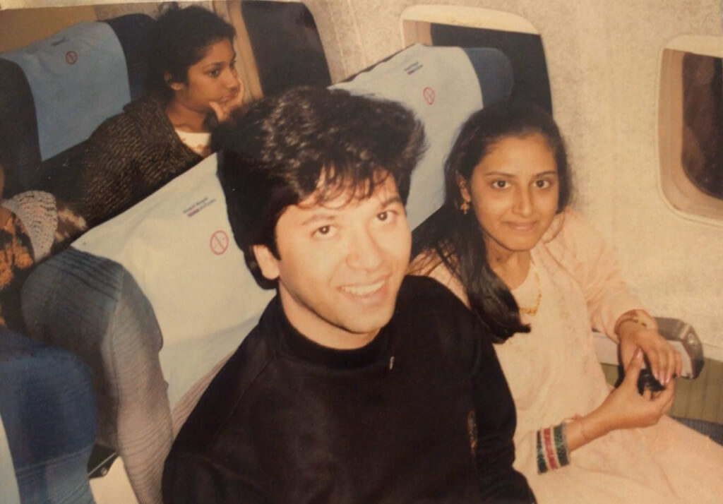 The couple in a flight