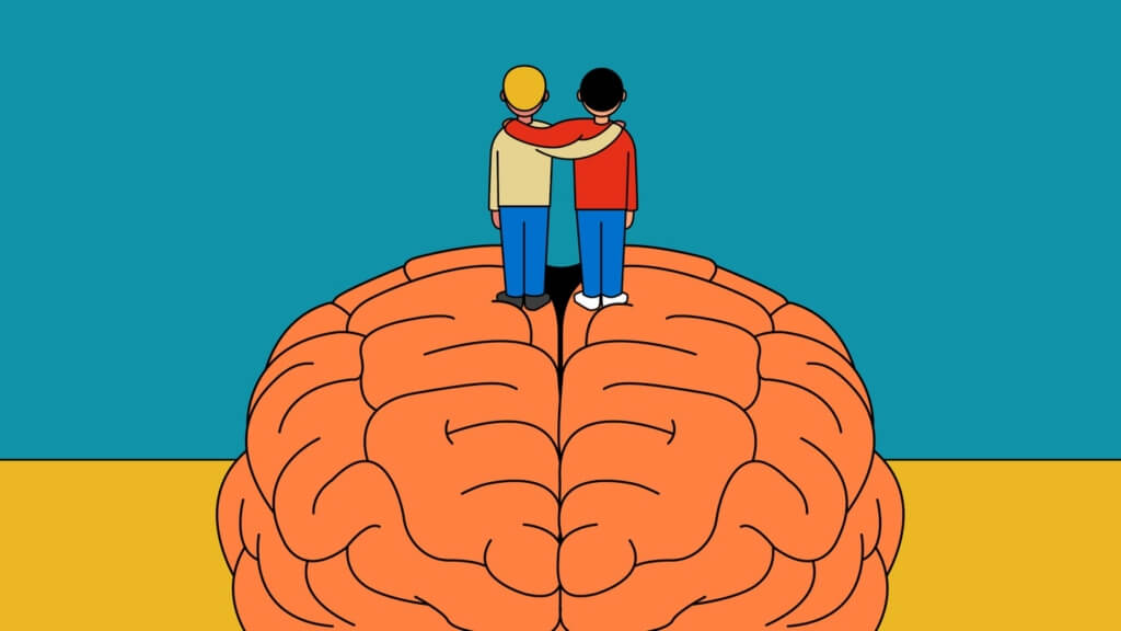 Friendship illustration - Brain