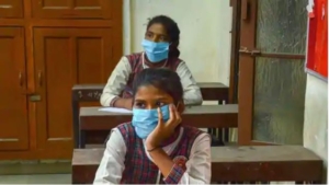 Students Wearing Masks and attending a school