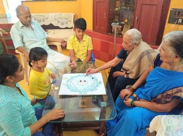 Veer and his family testing out the game | Photo Credit: Special arrangement