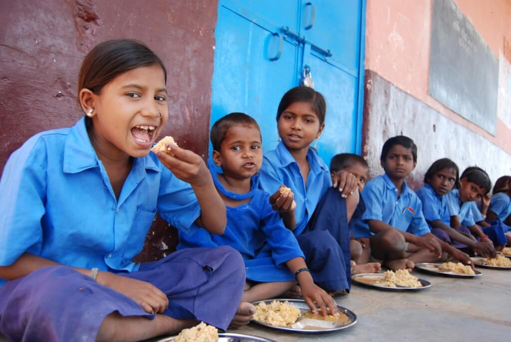 Mid day meals for children in a school